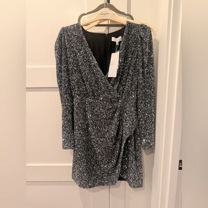 & Other Stories Sparkling Silver Dress